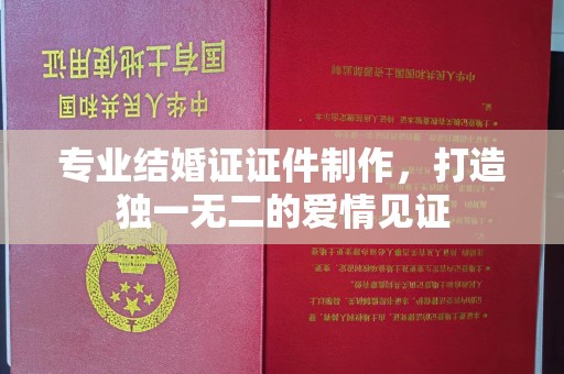 阿莲专业结婚证证件制作，打造独一无二的爱情见证