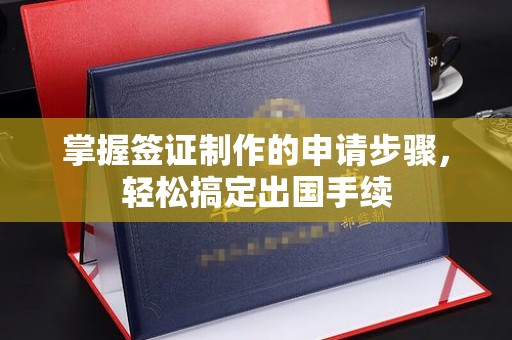 阿莲掌握签证制作的申请步骤，轻松搞定出国手续