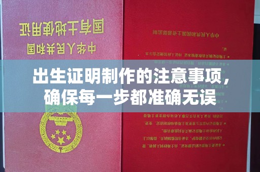 阿莲出生证明制作的注意事项，确保每一步都准确无误