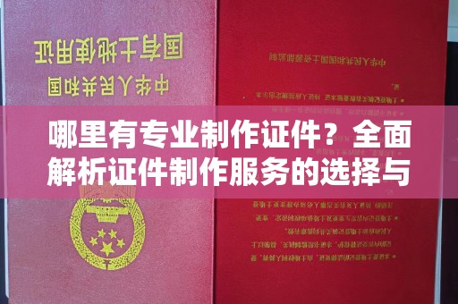 阿莲哪里有专业制作证件？全面解析证件制作服务的选择与注意事项