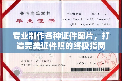 阿莲专业制作各种证件图片，打造完美证件照的终极指南