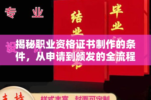 阿莲揭秘职业资格证书制作的条件，从申请到颁发的全流程解析