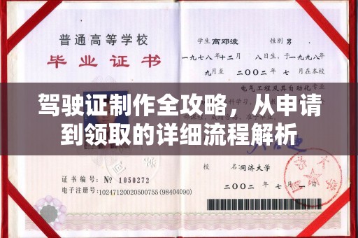 阿莲驾驶证制作全攻略，从申请到领取的详细流程解析